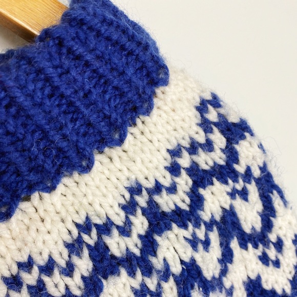 Vintage fair Isle hand knit chunky sweater - Picture 5 of 7